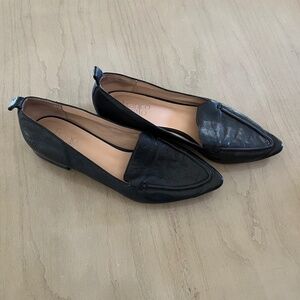 Franco Sarto Susie Black Leather Flat